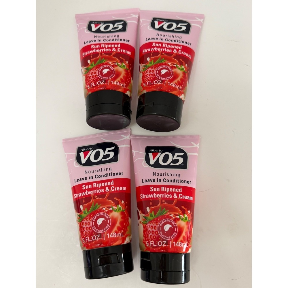 Alberto VO5 Sun Ripened Strawberries & Cream Leave In Conditioner 5oz Lot of 4